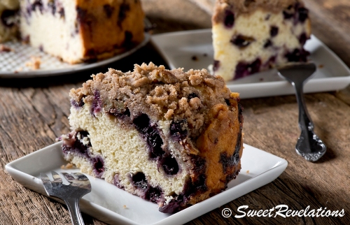 Blueberry Coffee Cake made with Homemade Yogurt via SweetRevelations
