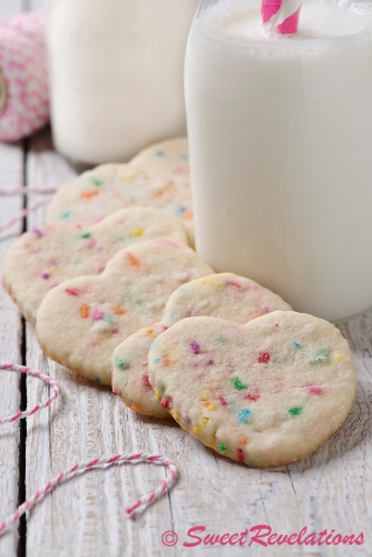 Heart-Shaped Sprinkle Cookie via SweetRevelations