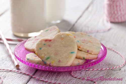 Heart Sprinkle Cookies via SweetRevelations