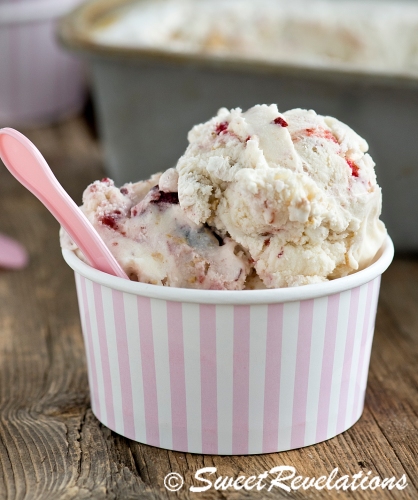 Cherry Crisp Ice Cream via SweetRevelations